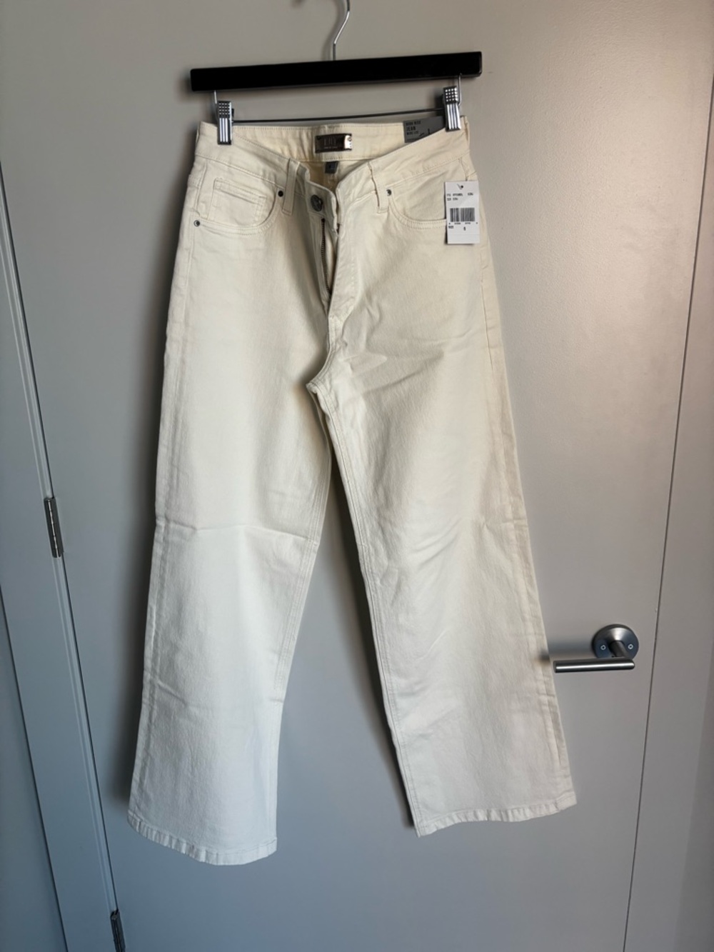Kut from the Kloth Wide-Leg Jeans in Cream